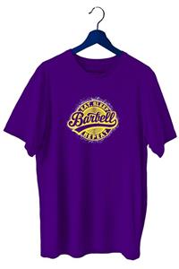 BLUU Barbell Sporcu T-shirt Bisiklet Yaka