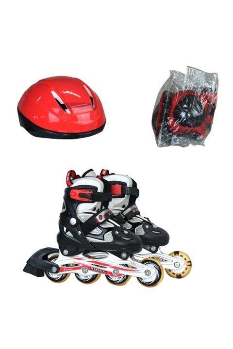 Furkan Oyuncak Işıklı Paten Set 31-34 Gri