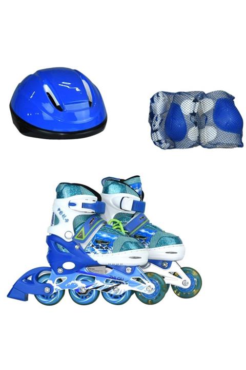 Furkan Oyuncak Işıklı Paten Set 31-34 Mavi