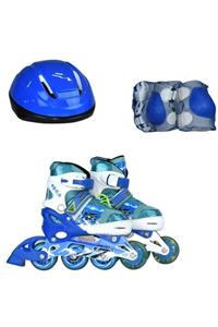 Furkan Oyuncak Işıklı Paten Set 31-34 Mavi