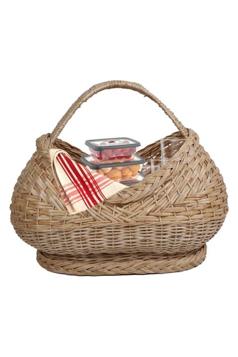 tunalar Sepet Piknik Sepeti Hasır El Yapımı