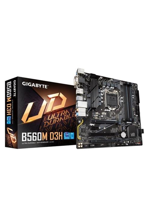 Gigabyte Gıgabyte B560m D3h Ddr4 M2 Pcıe Nvme Hdmı Dvı Dp Pcıe 16x V4.0 1200p Matx
