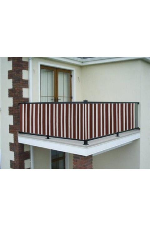 ceylan home Balkon Demiri Perdesi Bağcıklı En 550 Boy 80 Kahverengi