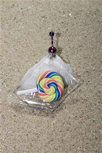 NOBLE GETTO Cerrahi Çelik Göbek Piercing Rainbow Renk