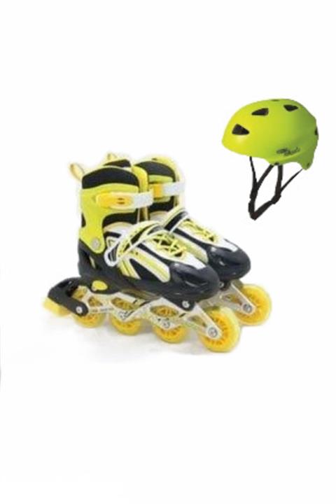 Depomiks Avm Ayarlanabilir Alıştırma Pateni Sarı Koruyucu Kask