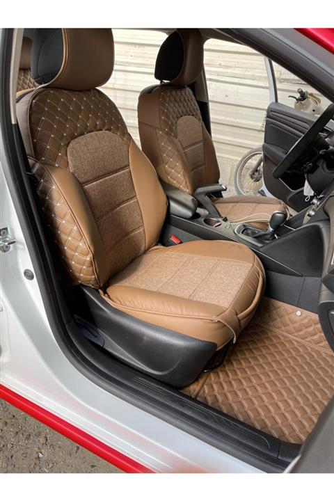 FEYZA OTO Audi A3 2005-2013 Fındık İçi Kahverengi Yeni Nesil Havuzlu Deri Paspas