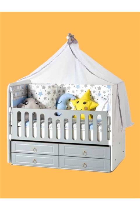 Fantastic Baby 60x120 4 Çekmeceli Mdf Asansörlü Sallanır Beşik