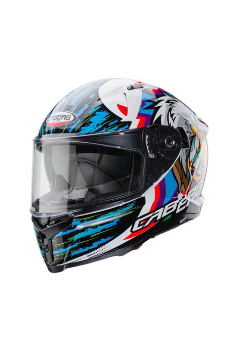 Caberg Avalon Hawk White-black-blue Kapalı Motosiklet Kaskı