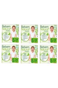 Bebem Natural Bebek Bezi 5 Beden Junior 24 Adet 6 Li Paket 144 Adet