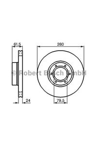 Bosch Fren Dıskı On Havalı 280mm Renault Master 1998 Movano 1998 6 Bıjon