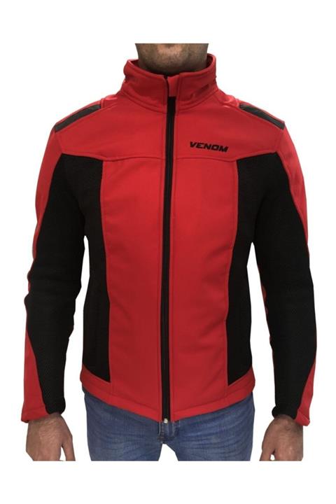 VENOM Jaws Air Yazlık Korumalı Softshell Mont Kırmızı Siyah