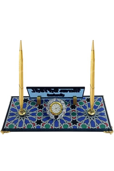 Sentez Selçuklu Desen Kristal Masa İsimliği