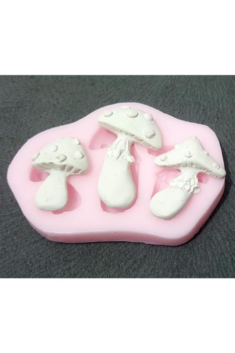 morlalem Minyatür Mantar Seti Pano Süsü Üçlü Pano Süsü Silikon Kalıp K-678