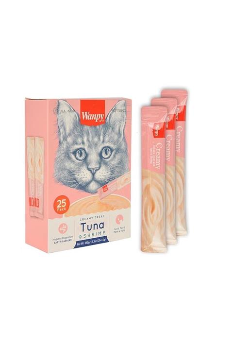 Wanpy Ton Balıklı & Karidesli Kedi Sıvı Ödülü 14 gr  25 li Paket
