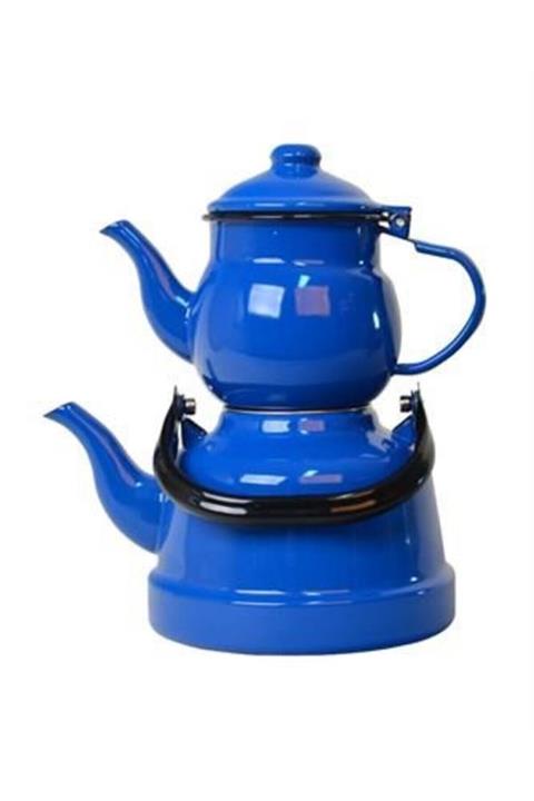 Ebru Metal Büyük Boy Emaye Çaydanlık Takımı 1,5/3,3 Lt