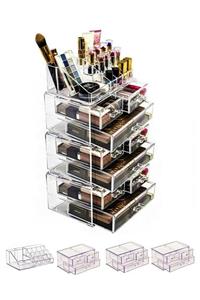 GİLLİ STORE 7 Katlı 9 Çekmeceli Makyaj Kozmetik Ve Takı Düzenleyici Set Akrilik Organizer