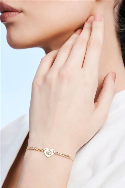 Altınbaş Altın Kalp Bileklik