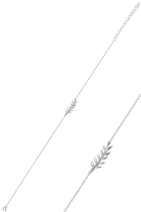 Söğütlü Silver Gümüş Rodyumlu Yaprak Bileklik