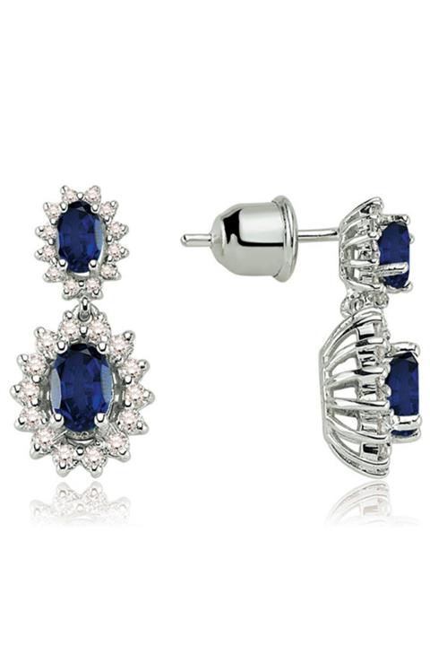 Emel Pırlanta 2.20 Ct. Pırlanta Safir Küpe