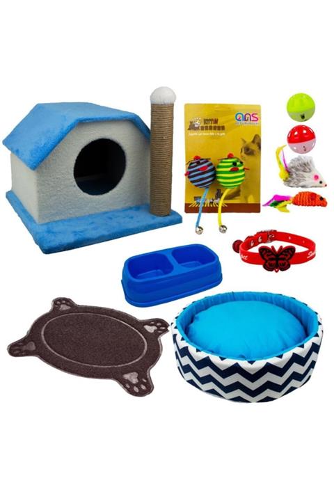 evciliste Kedi Ihtiyaç Ve Oyuncak Seti 7 Parça