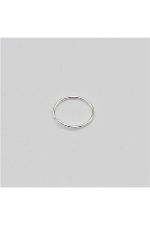 ROZA ACCESSORIES 925 Ayar Gümüş Hızma. Gri, Düz Halka Model