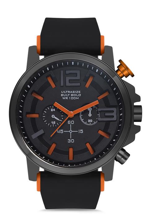 Aqua Di Polo 1987 Plastik / Silikon Syah Erkek Kol Saati Apwr010001