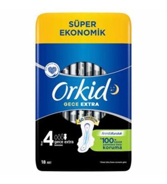 Orkid Ultra Extra Dörtlü Gece Extra 18 Adet