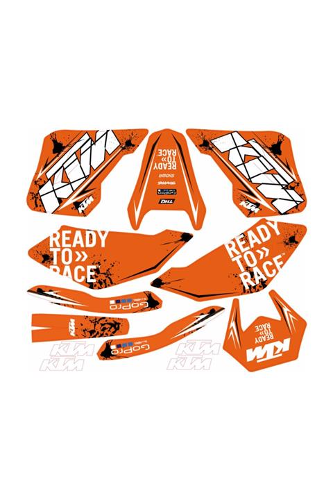 OMAD Kuba Black Cat Sticker Seti Turuncu Ktm