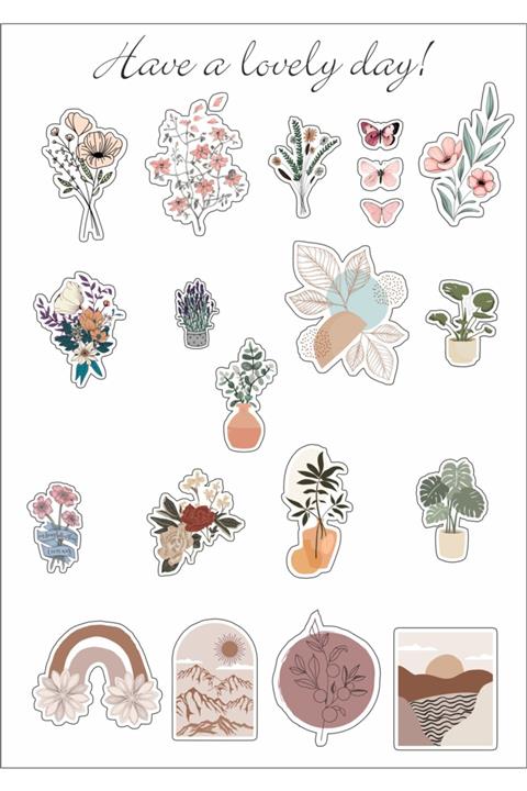 Yıldırım Reklam Nazenin Sticker Etiket Seti Planner-ajanda-defter-planlayıcı Için Uygun