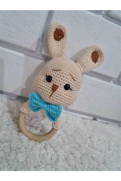 do re mi oyuncak ve hediyelik Amigurumi El Örgüsü Tavşan Çıngırak