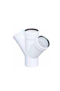 PROPIPE Pvc Atık Su Boru 3.2mm 45 Derece Çift Çatal 75x75