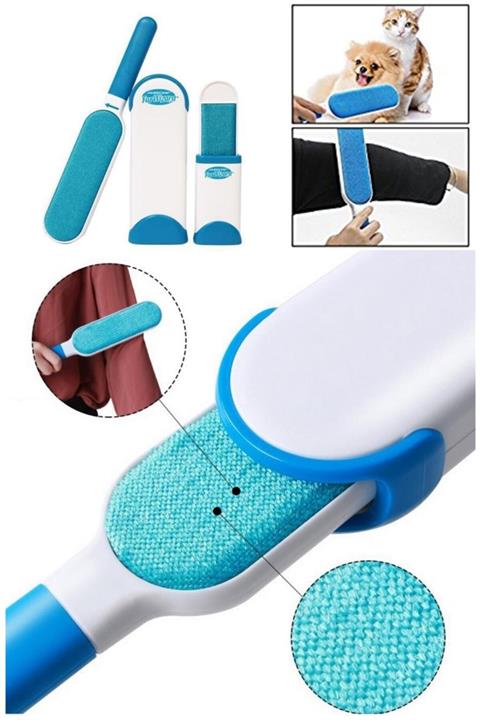 Beyaz At 2'li Set Kıl Tüy Toplayıcı Kendinden Temizlemeli Tarak