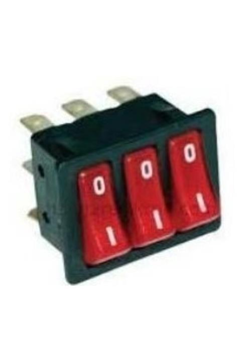 Elektrikçim Üçlü Ince Tuşlu Anahtar, Siyah