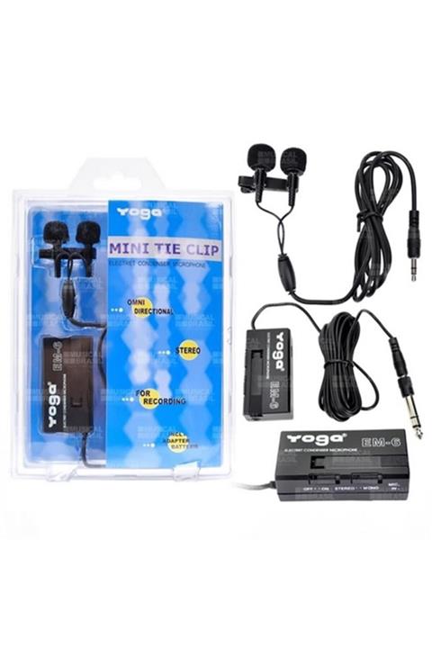 Yoga Em-6 Kablolu Ikili Yaka Mikrofonu 65db