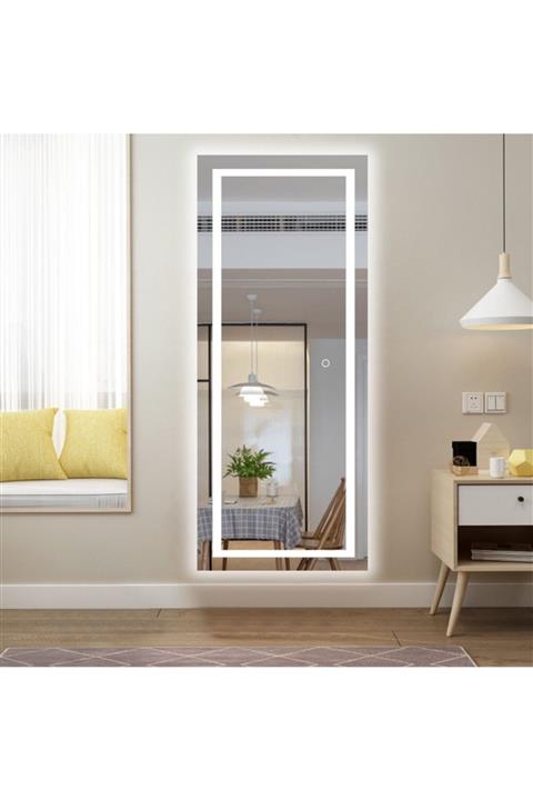 Aypars Atlye Boy Aynası,banyo,lavabo Aynası 60x160 Cm Dokunmatik Beyaz Ledli 4 Mm Flotal Ayna