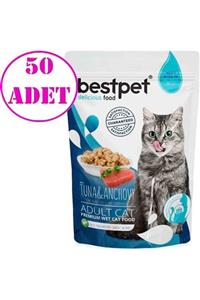 Bestpet Best Pet Jelly Ton Ve Hamsili Kedi Maması 85 gr 50 Ad