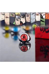 Köstebek Anime Naruto Uchiha Itachi Akatsuki Kırmızı Ayarlanabilir Yüzük