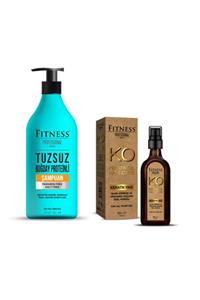 Fitness Professional Keratin Bakım Sonrası Tuzsuz Bakım Şampuanı 1000 ml ve Keratin Bakım Yağı 100 ml