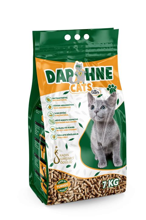Daphne Cats Litter - Pelet Kedi Kumu Defne Kokulu Tamamen Doğal Katkısız Dünyada Tek! 7kg