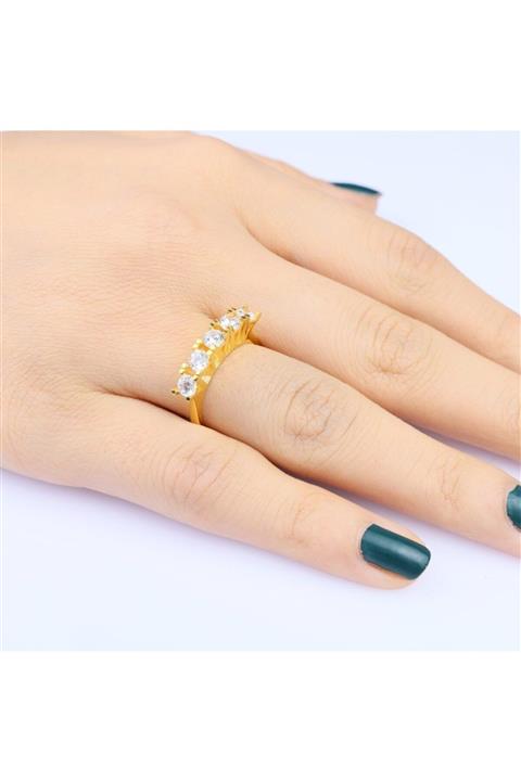 ATA MUCEVHERAT Kadın Altın Beş Taş Yüzük