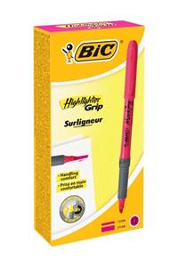 Bic Bic Marking Highlighter Grip Fosforlu Kalem Pembe 12`li Kutu