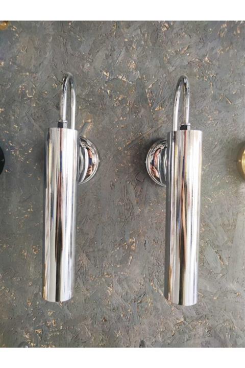 ElifAvizeAksesuar Gümüş Krom Pipe Aplik