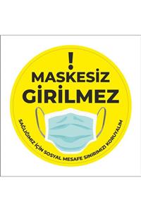 Avery Dennison Sosyal Mesafe Maskesiz Girilmez Etiketi 1 Adet