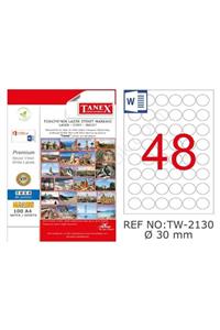Tanex Tw-2130 30 Mm 100 Adet Lazer Etiket