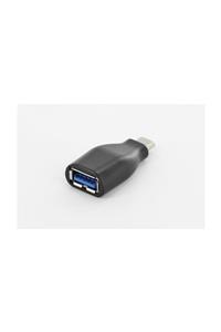 Assmann Usb Tip C Adaptör, Usb Tip C Erkek - Usb Tip A Dişi, Super-speed, Zırhsız, Ul, Nikel Kaplama, Siyah