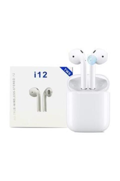 Emex Beyaz Iphone Android Uyumlu Airpods I12 Bluetooth Kulaklık