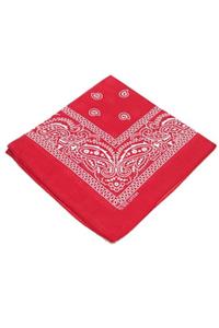 Fular Marketi Unisex Etnik Desenli Pamuk Bandana - Kırmızı