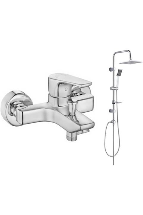 ARÇE BANYO Eca Spil Banyo Bataryası Tema Rain Quadro Tepe Duş Seti