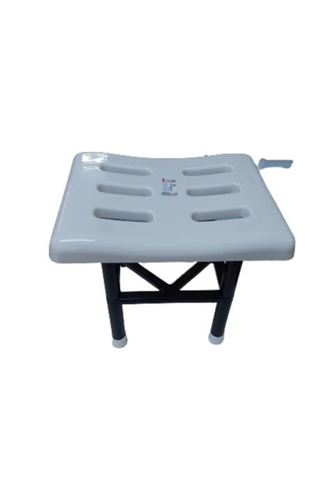 Zambak Plastik Dikdörtgen Banyo Taburesi Beyaz