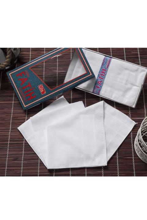 GÖZDE TEKSTİL Beyaz Kumaş Mendil 40x40 cm 12 Adet